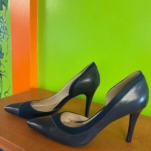 Nine West,elegant dark navy high heels.